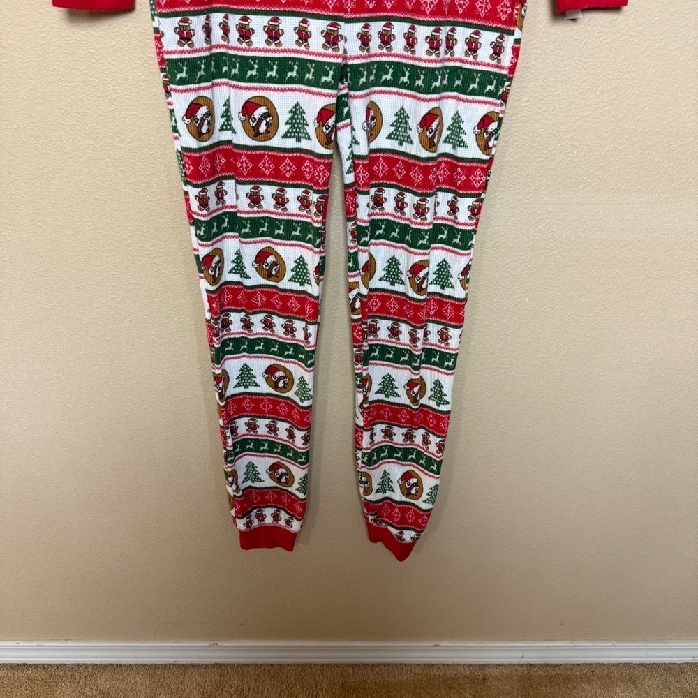 Buc-ees Adult Small Christmas Pajamas Waffle Knit One Piece - Picture 4 of 8